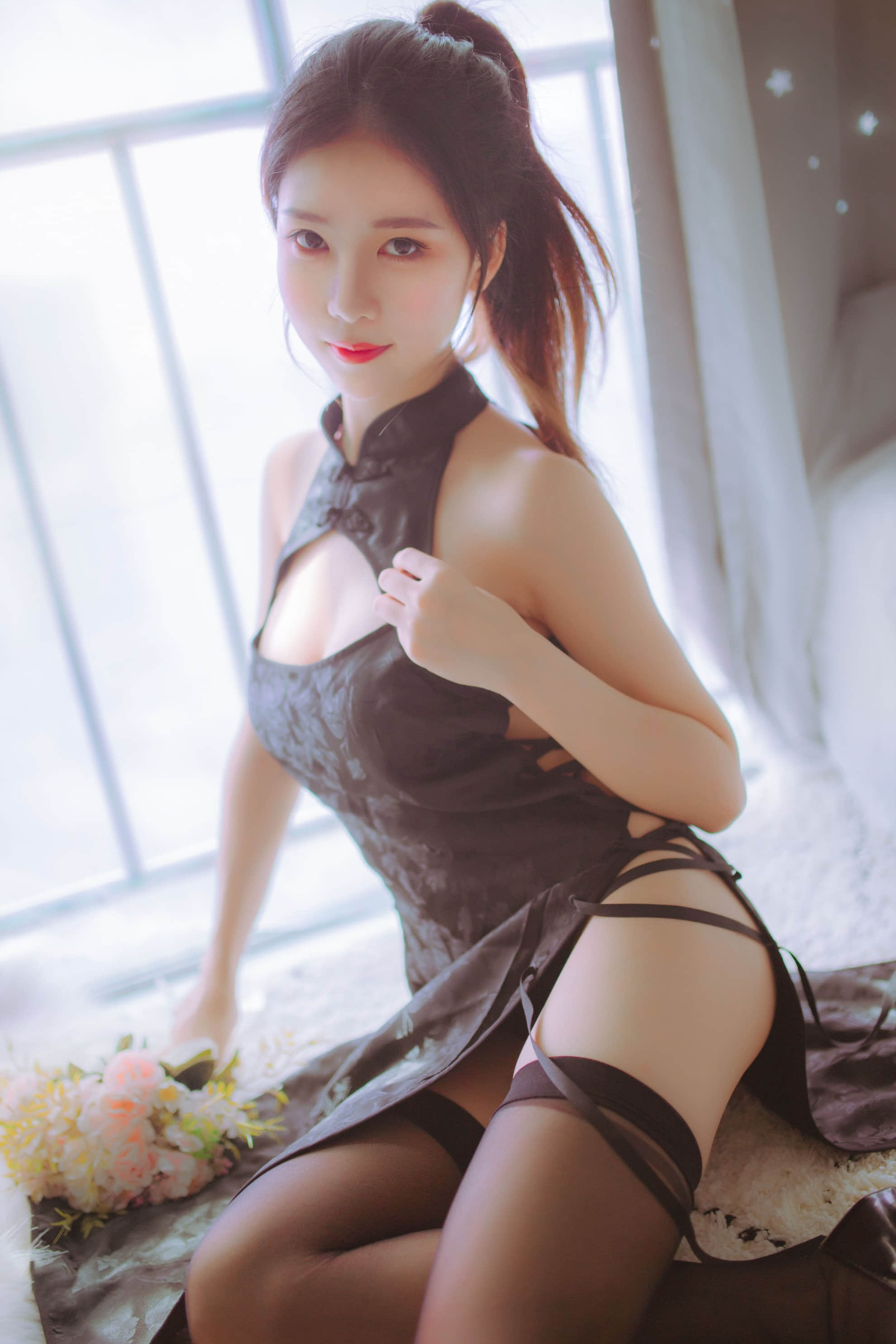 抖娘利世 NO.003 抖娘×不呆猫 黑白旗袍双子 Twins Love - 抖娘利世 NO.003 抖娘×不呆猫 黑白旗袍双子 Twins Love